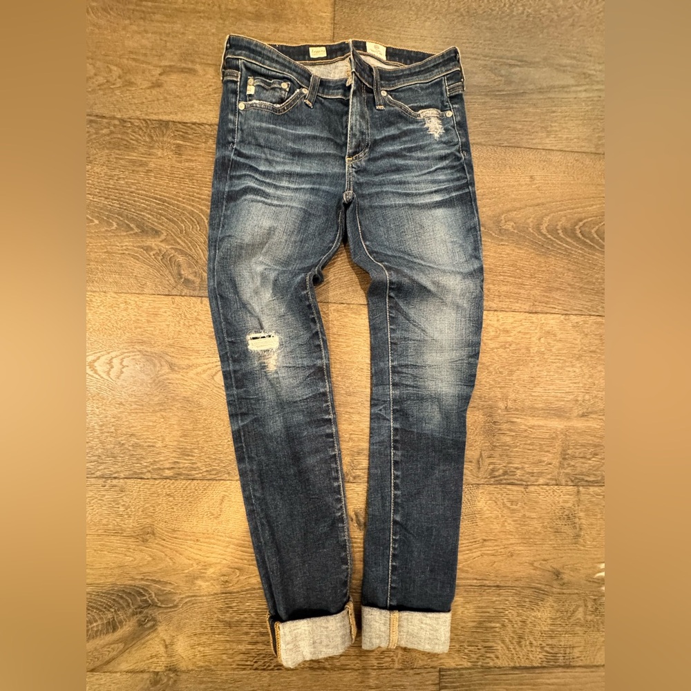 AG Adriano Goldschmied Dark Blue Skinny Jeans Size 27R
